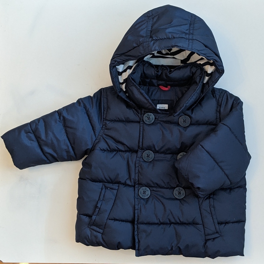 Gap Navy transition Puffer coat * 6-12M